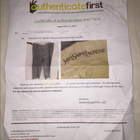 Yves Saint Laurent Authentic Crop Sardis Slacks - Picture 9 of 10